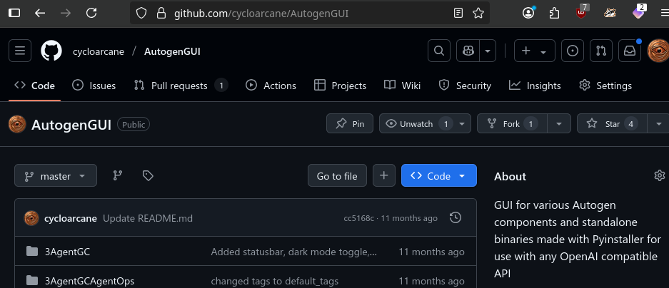 AutogenGUI project which I demoed a number of times